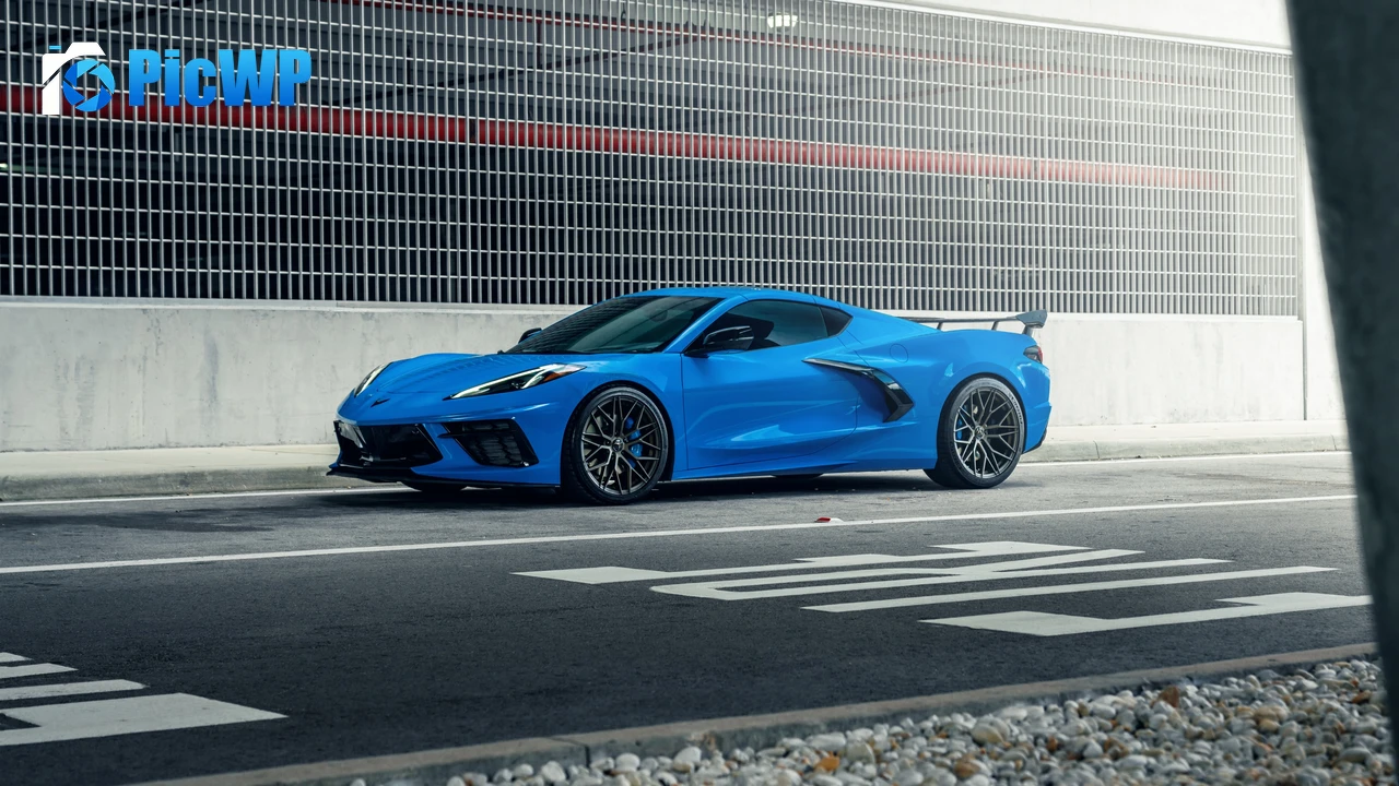 Chevrolet Corvette C8 Blue 4K PC Wallpaper