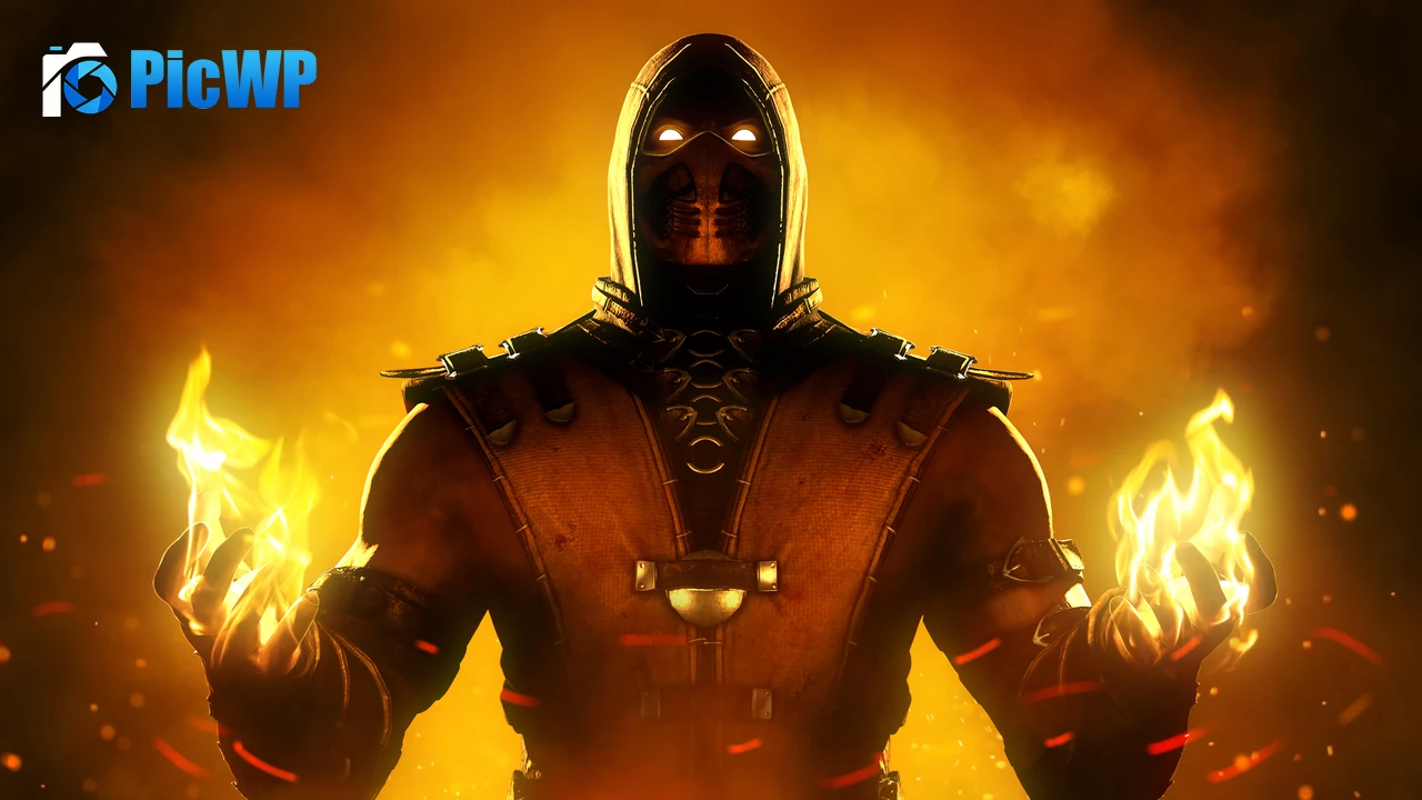 Scorpion Fire 4K PC Wallpaper