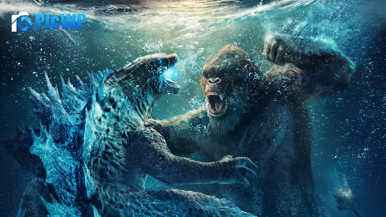 Godzilla vs Kong Underwater 4K PC Wallpaper