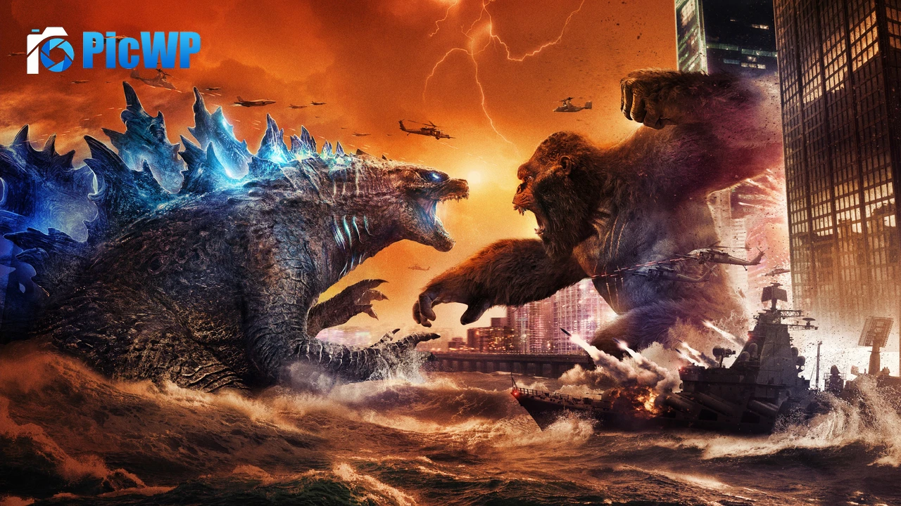 Godzilla vs Kong Boss Fight 4K PC Wallpaper