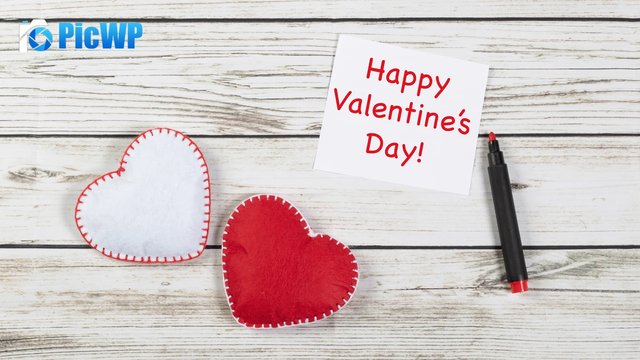 Happy Valentine's Day Red hearts 4K PC Wallpaper
