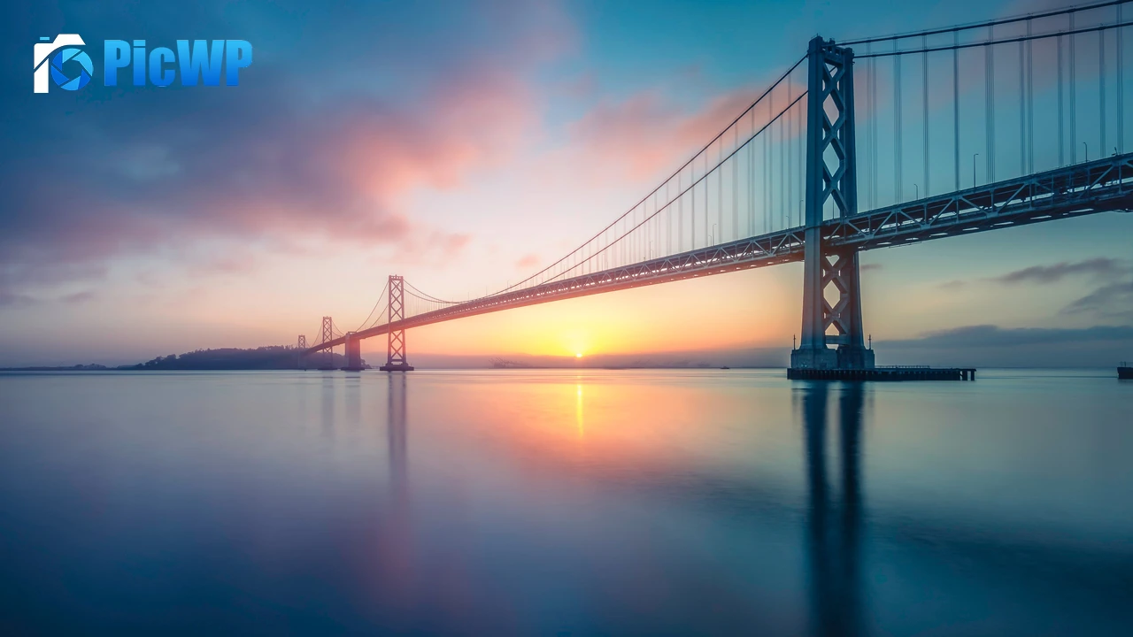 Oakland Bay Bridge Sunrise 4K PC Wallpaper