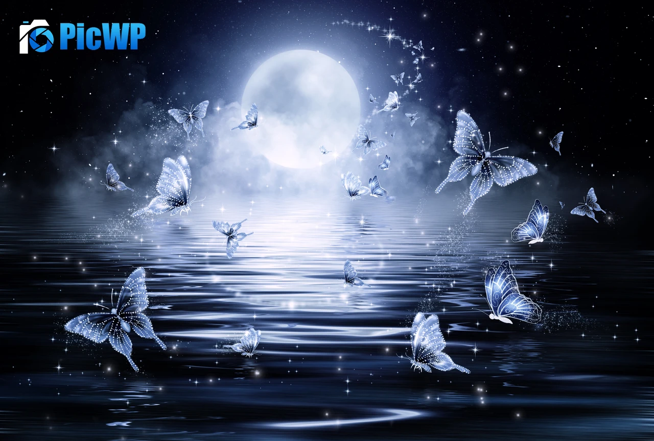 Butterflies Stars 4K PC Wallpaper