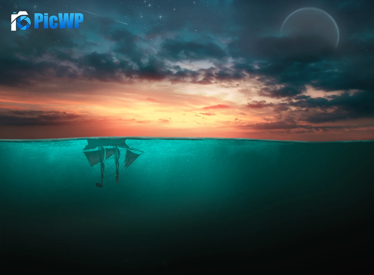 Ship Moon 3K PC Wallpaper