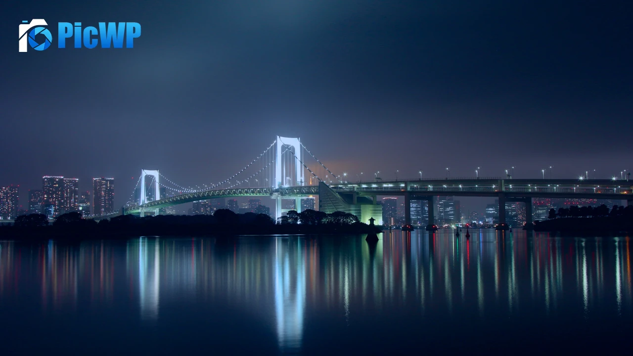 Rainbow Bridge Night 4K PC Wallpaper