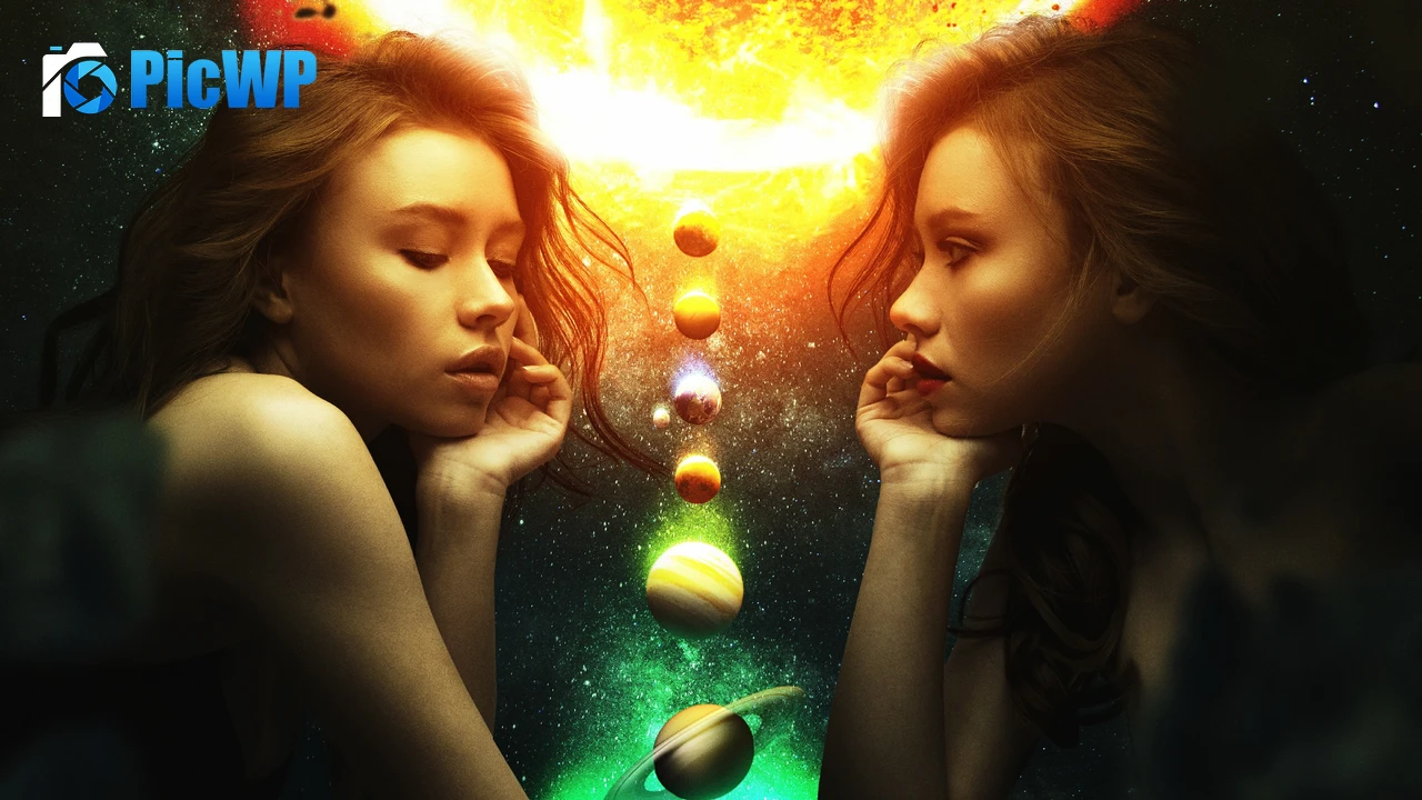 Girls Planets 4K PC Wallpaper