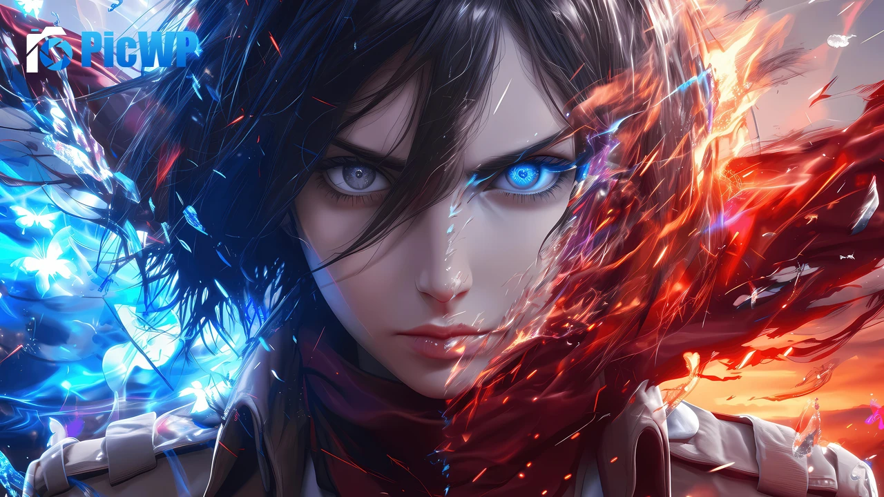 Mikasa Ackerman AI art 4K PC Wallpaper