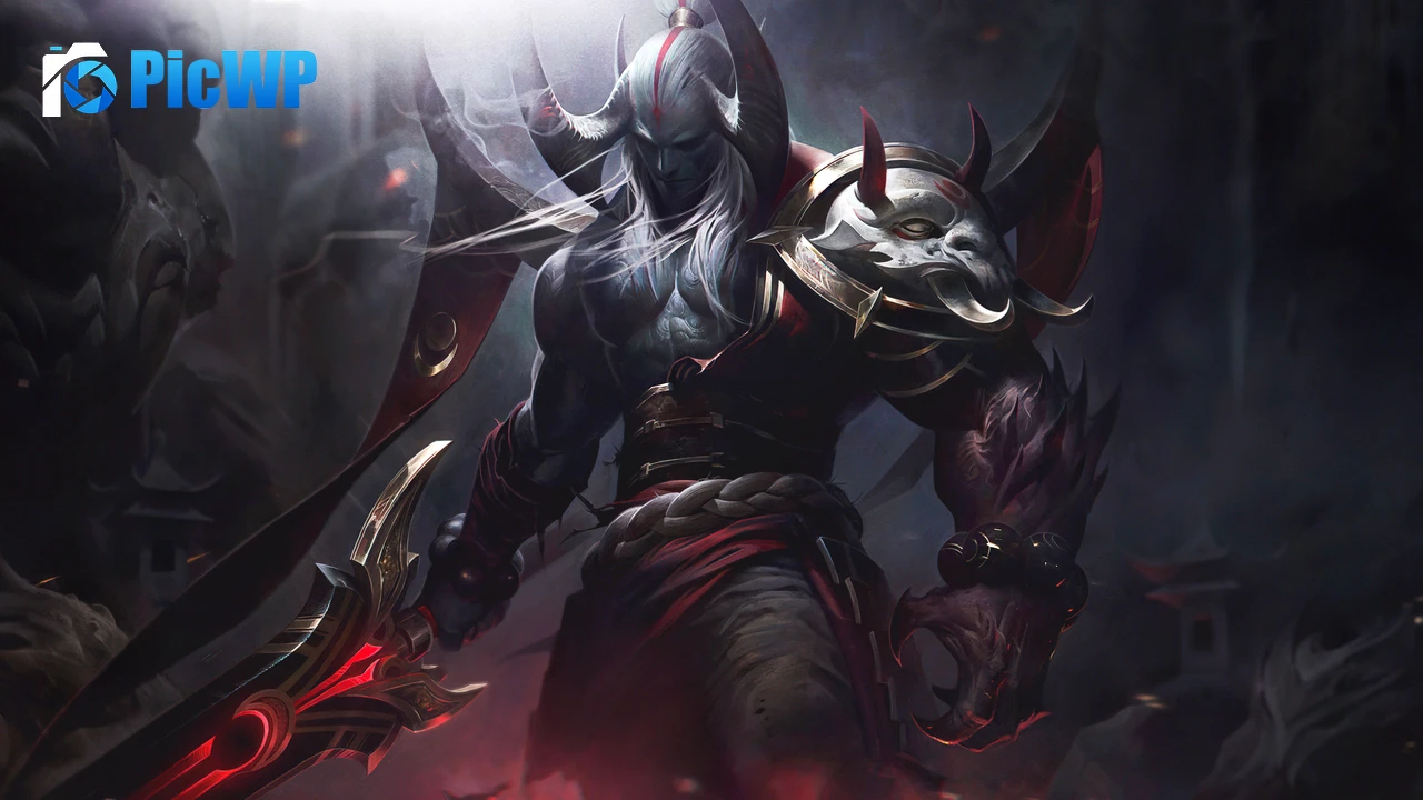 Blood Moon Aatrox League of Legends 4K PC Wallpaper