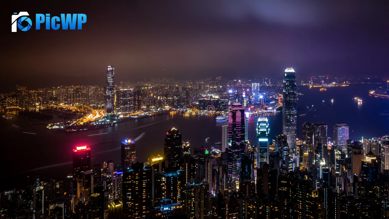 Hong Kong City Skyline Body of Water 4K PC Wallpaper