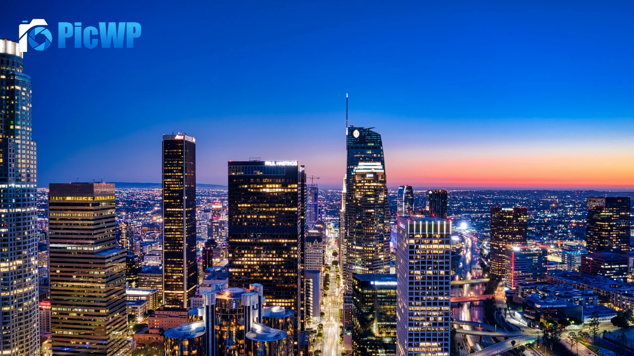 Los Angeles City City Skyline 4K PC Wallpaper