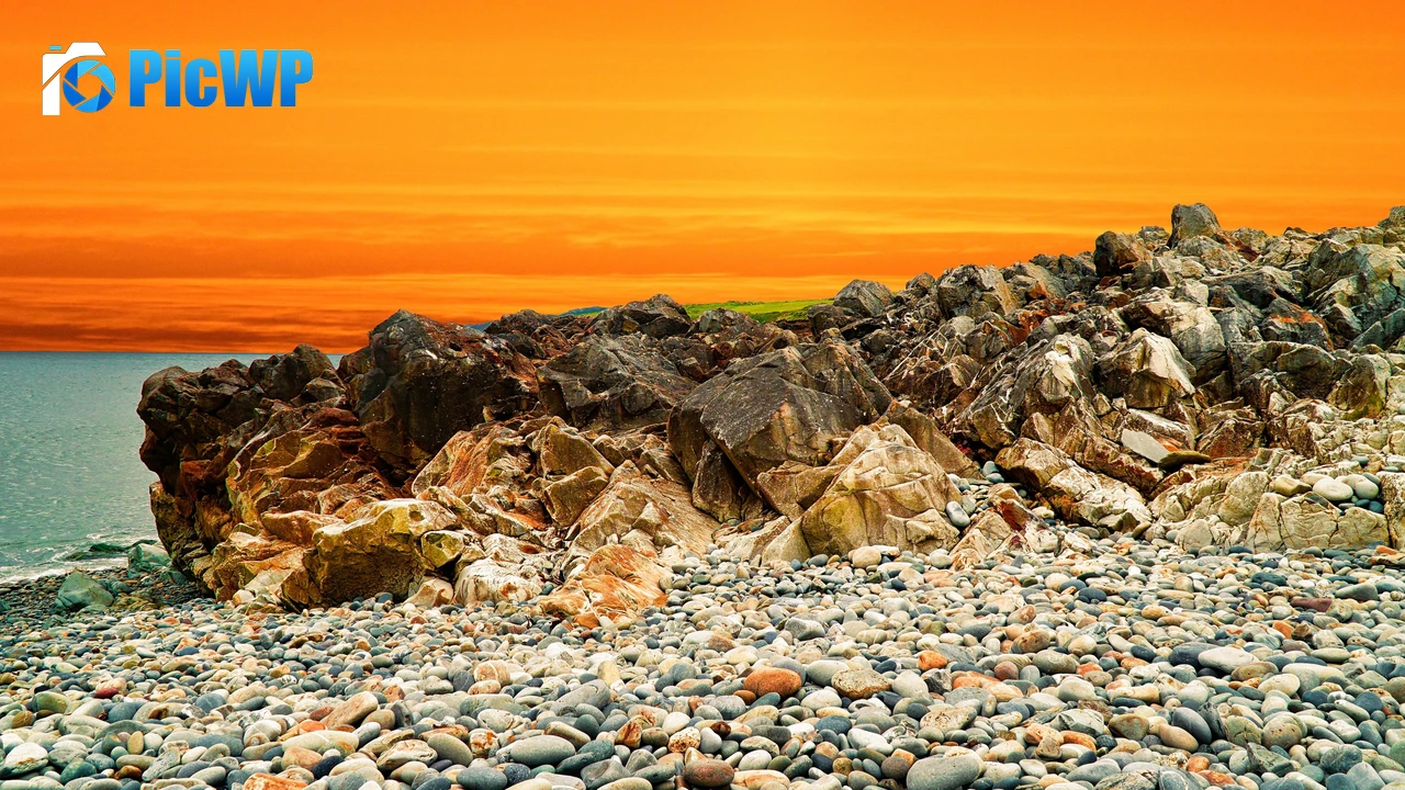 Landscape Orange sky 4K PC Wallpaper