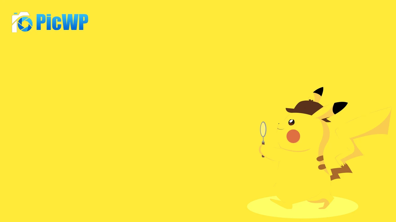 Pikachu Yellow background 4K PC Wallpaper