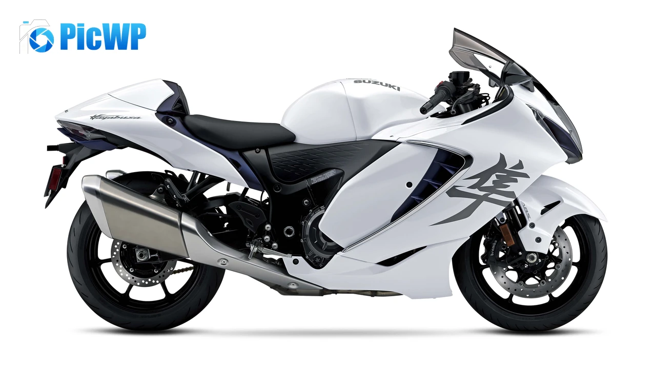 Suzuki Hayabusa White 4K PC Wallpaper