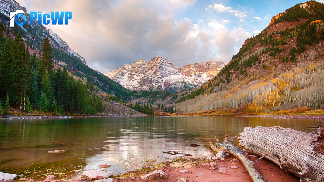 Maroon Bells Maroon Lake 4K PC Wallpaper