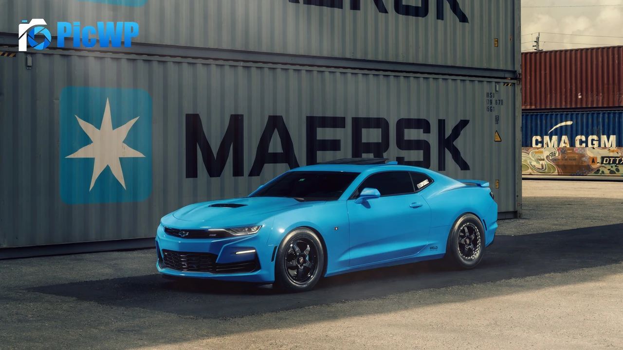 Blue Chevrolet Camaro SS 4K PC Wallpaper