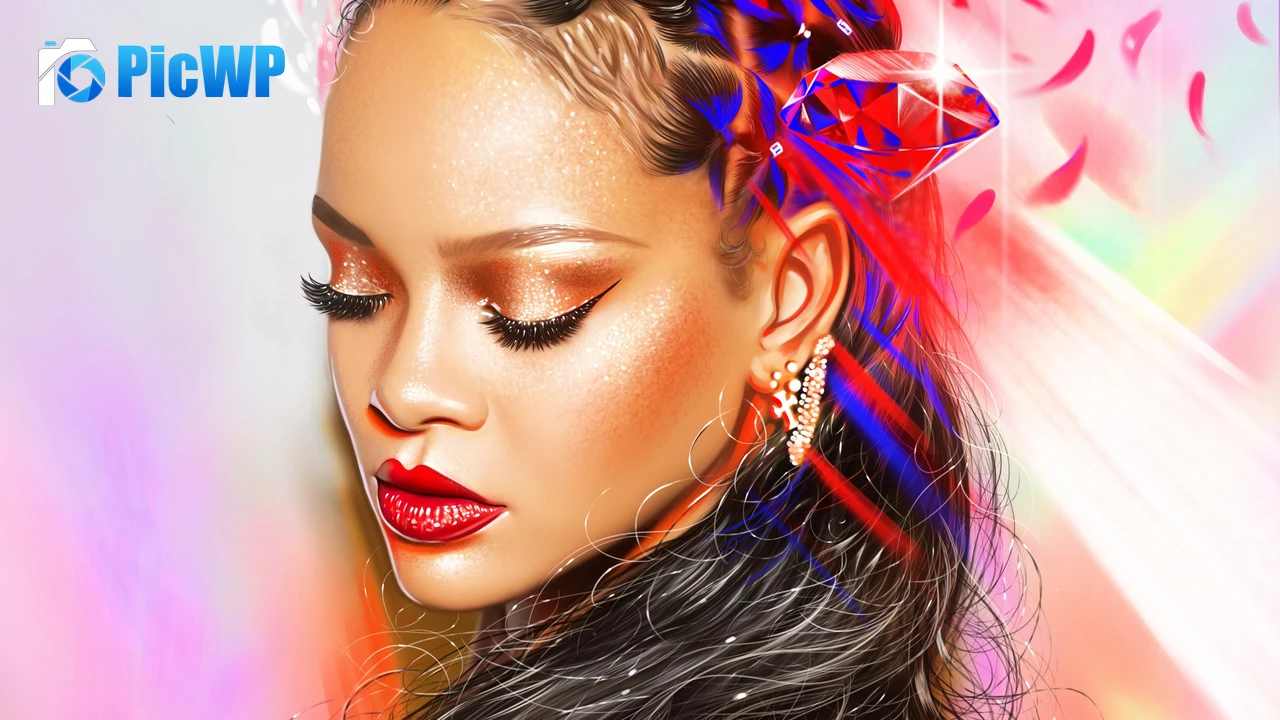 Rihanna Digital Art 4K PC Wallpaper