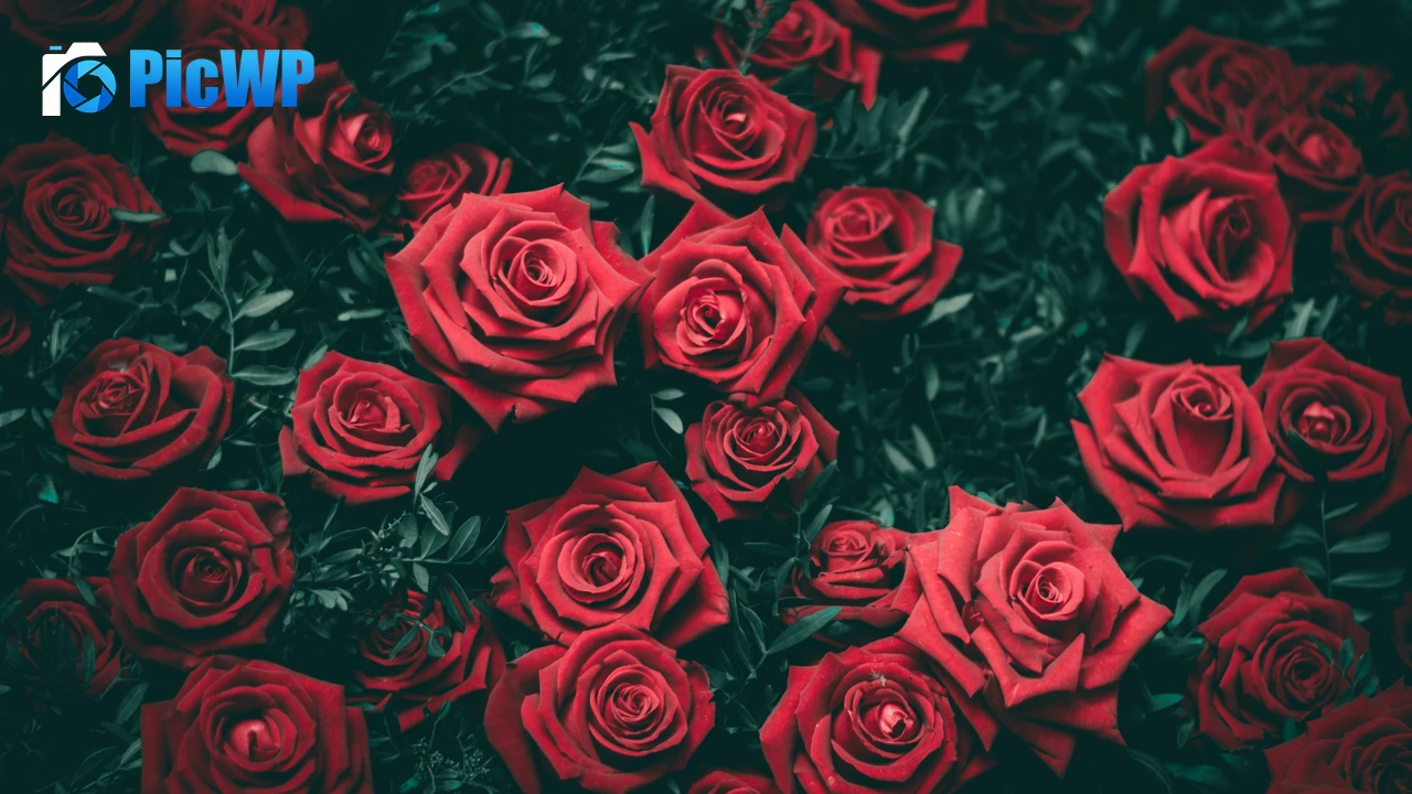 Red Roses Floral Background 4K PC Wallpaper