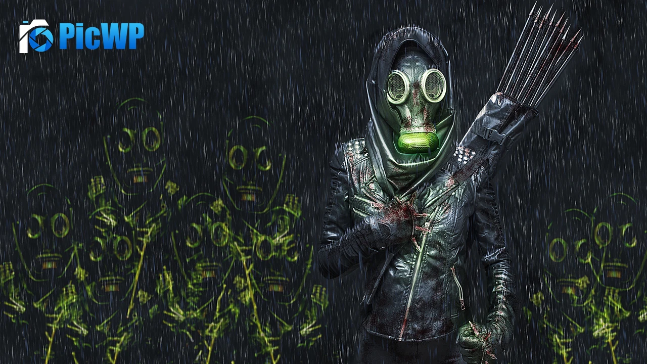 Hunter Gas mask 4K PC Wallpaper