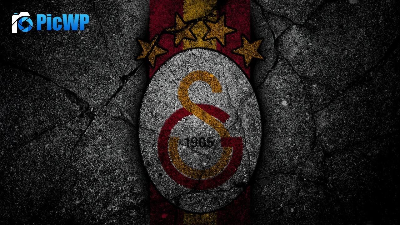 Galatasaray Dark background 4K PC Wallpaper