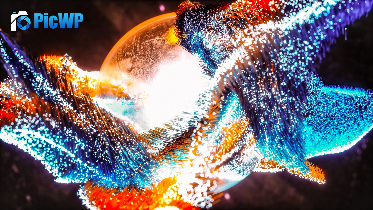 Particle explosion Psychedelic 4K PC Wallpaper