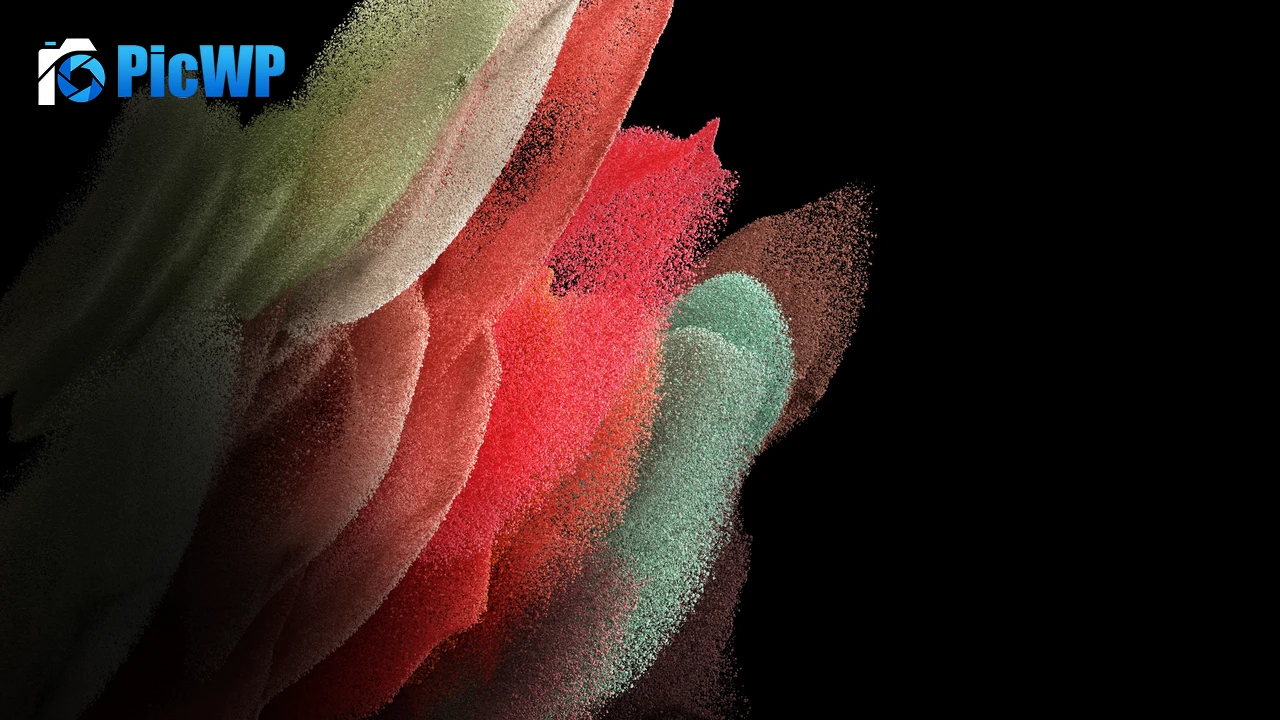 Samsung Galaxy S21 Black background 4K PC Wallpaper