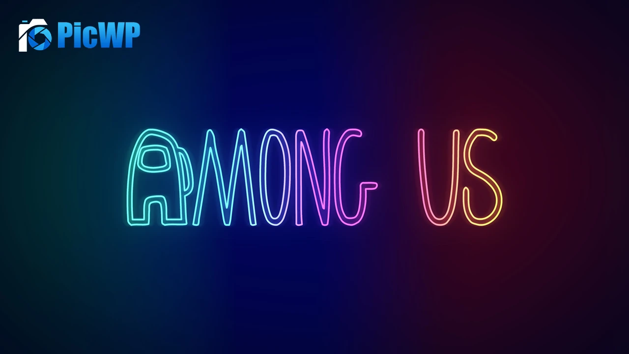 Among Us Neon 4K PC Wallpaper