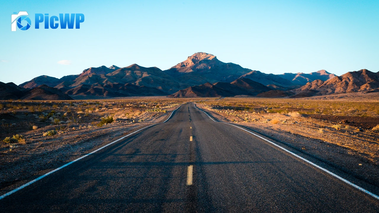 Endless Road Mountain range 4K PC Wallpaper