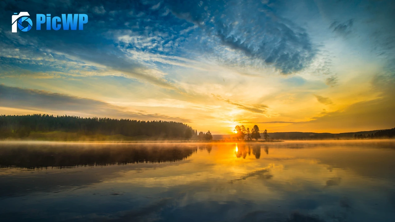 Sunrise Yellowstone National Park 4K PC Wallpaper