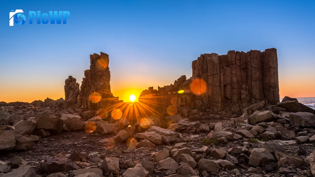 Bombo Headland Quarry Sunrise 4K PC Wallpaper