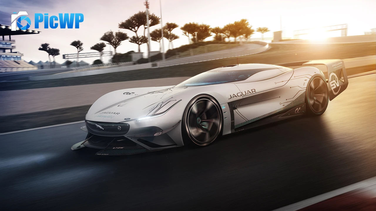 Jaguar Vision Gran Turismo SV Race track 4K PC Wallpaper