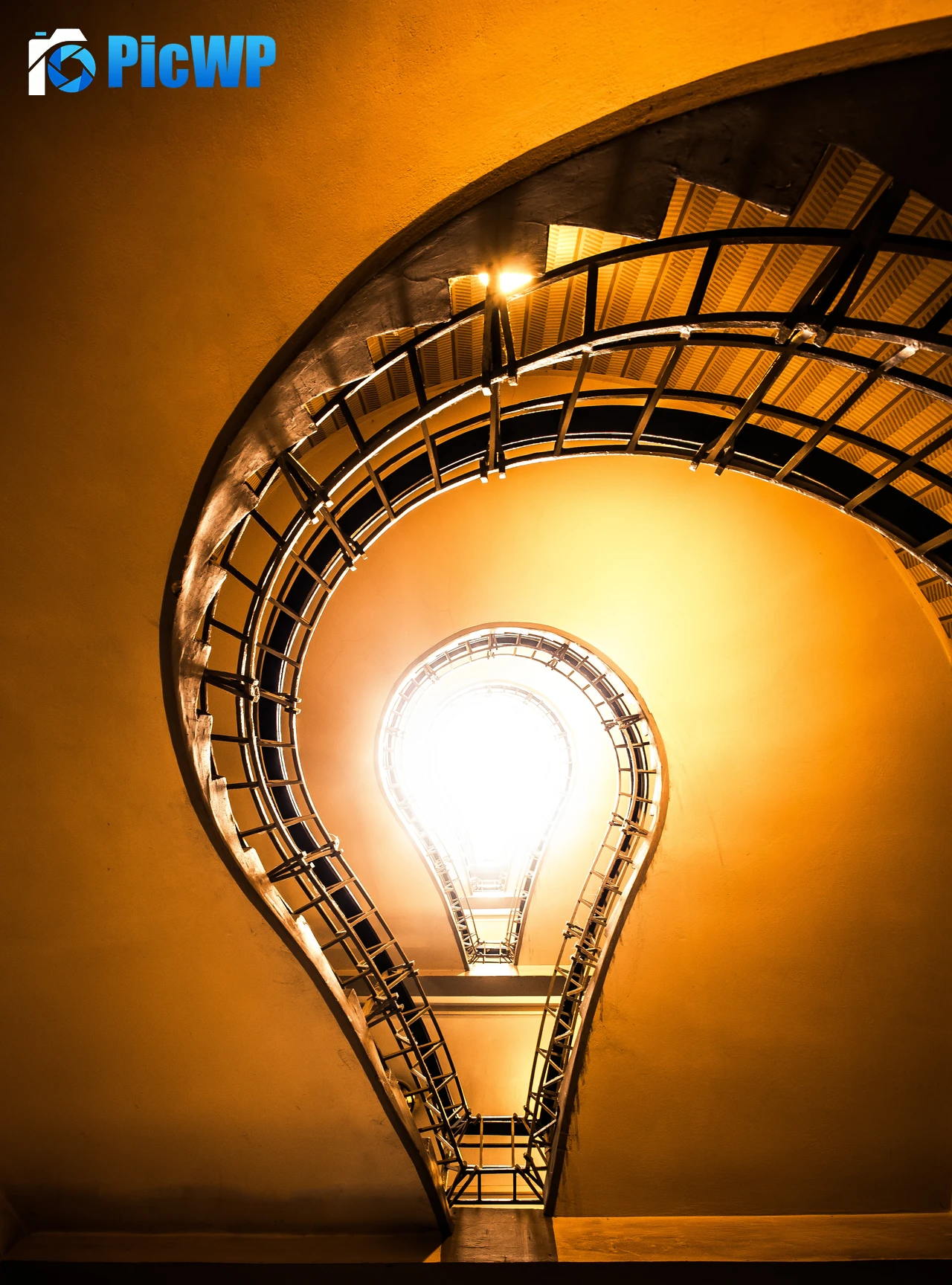 Staircase Bulb illustration 5K Mobile Wallpaper