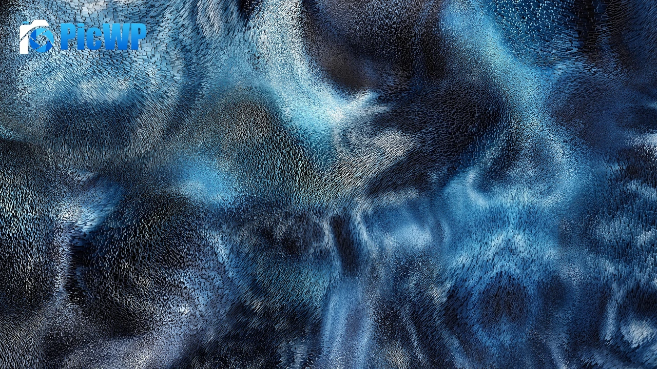 Blue Particles Swarm 4K PC Wallpaper