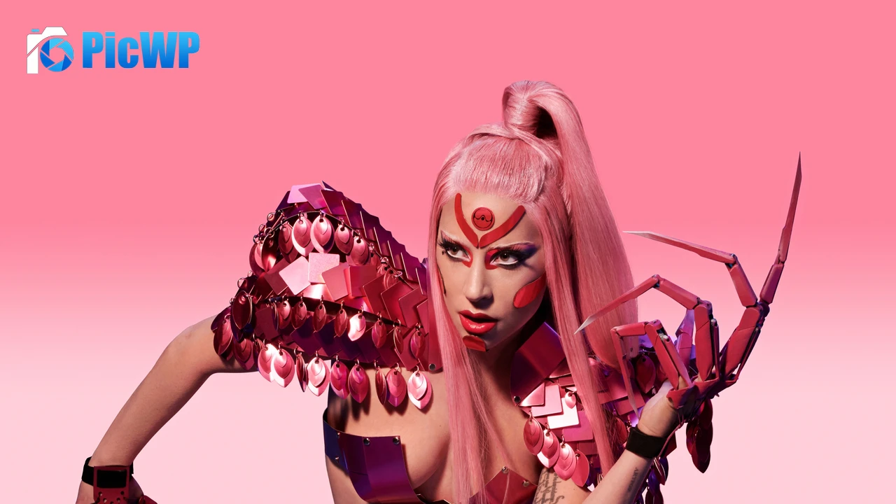 Lady Gaga Pink aesthetic 4K PC Wallpaper