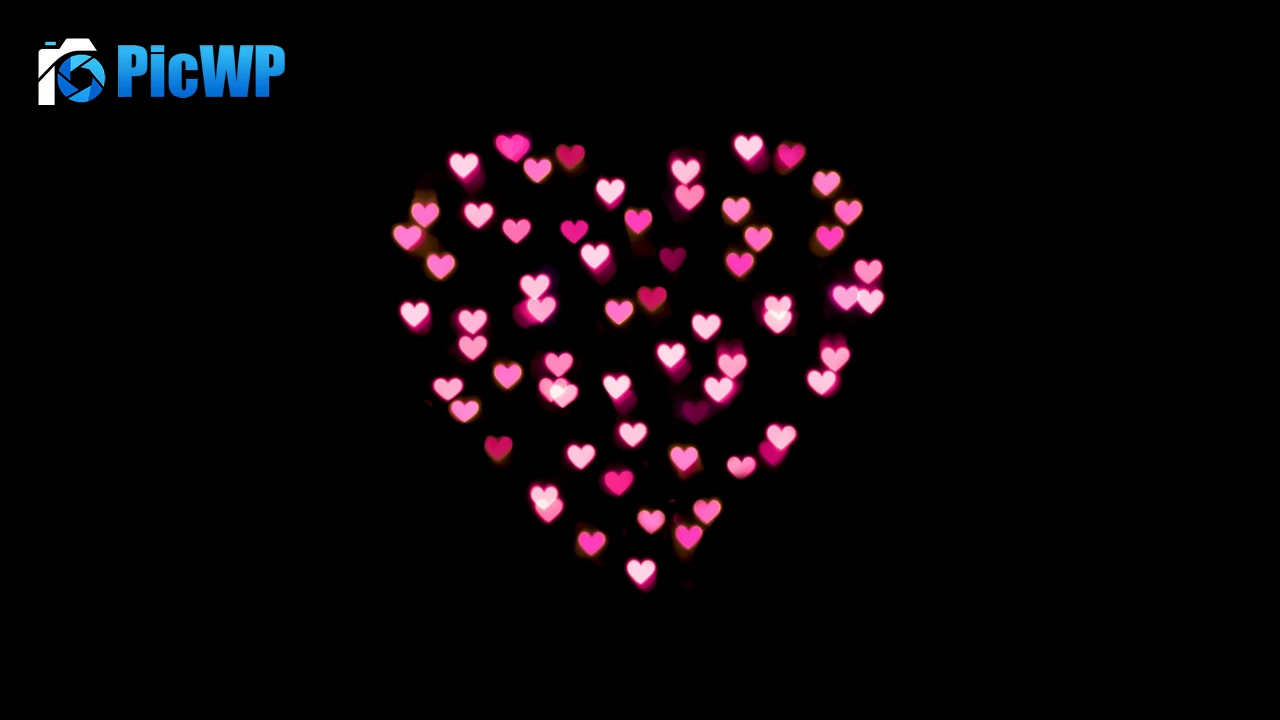 Love heart Pink hearts 4K PC Wallpaper