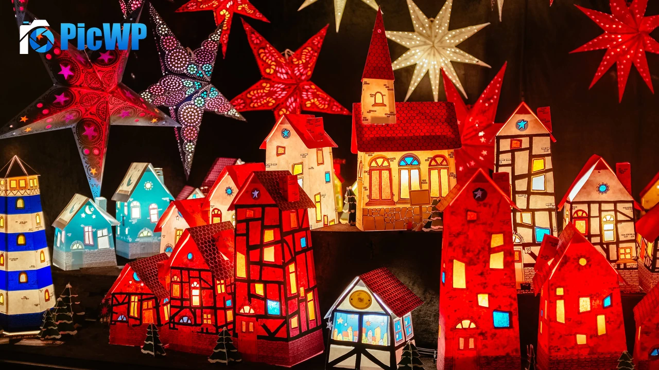 Christmas decoration Lighting 4K PC Wallpaper