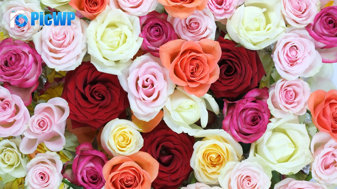 Rose flowers Multicolor 4K PC Wallpaper