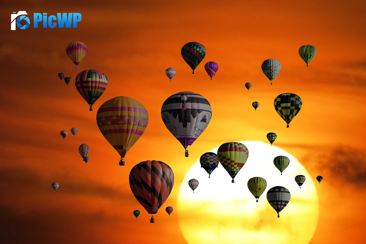 Sunset Hot air balloons 4K PC Wallpaper
