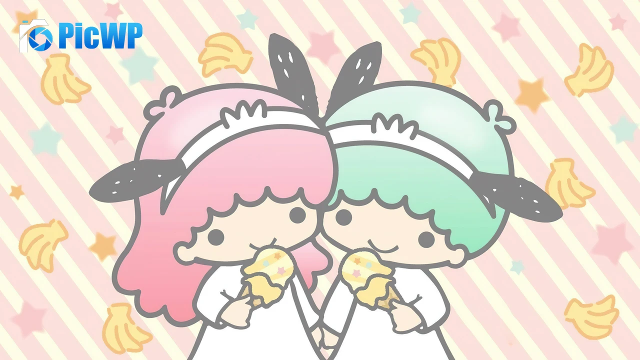 Little Twin Stars Ice cream cone 4K PC Wallpaper