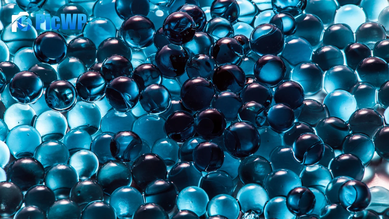 Sphere Balls Blue background 4K PC Wallpaper