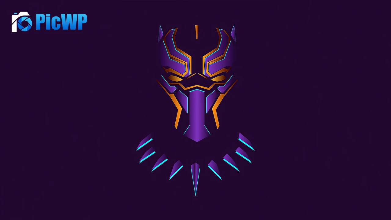Black Panther Purple background 4K PC Wallpaper
