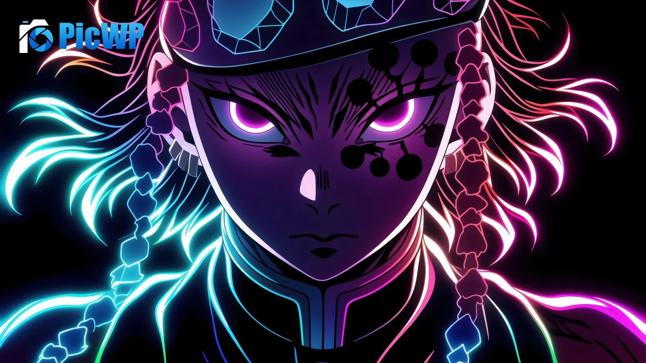 Tengen Uzui Neon art 4K PC Wallpaper