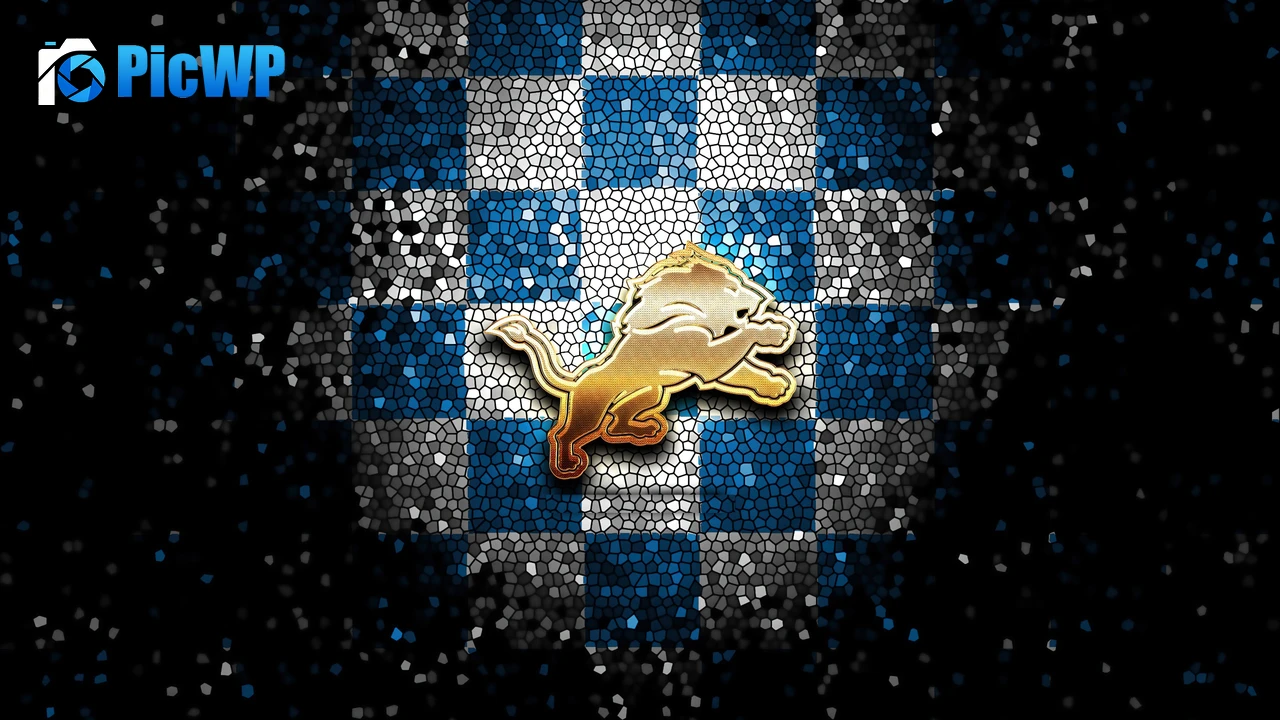 Detroit Lions Mosaic 4K PC Wallpaper