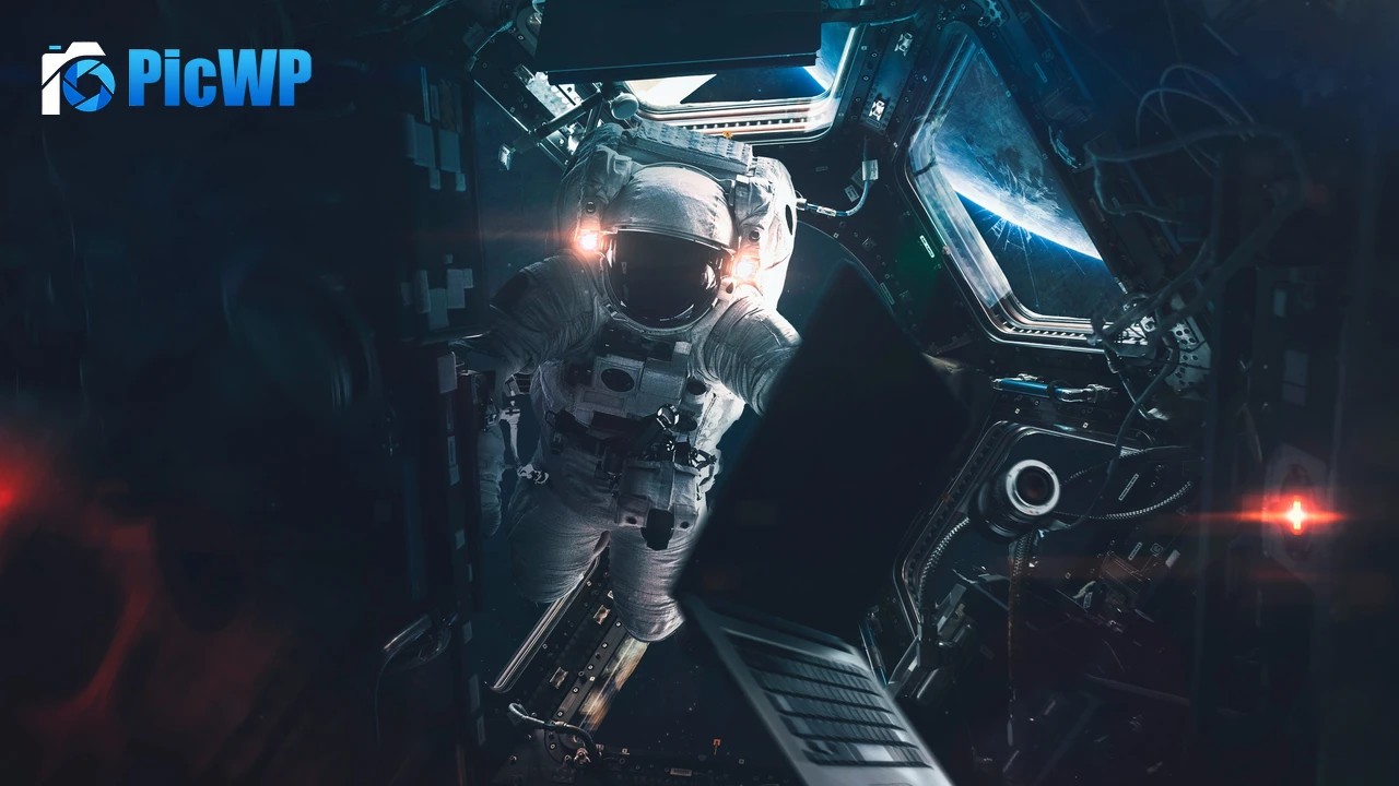 Astronaut Space station 4K PC Wallpaper