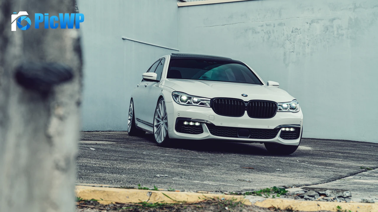 BMW 7 Series White cars 4K PC Wallpaper