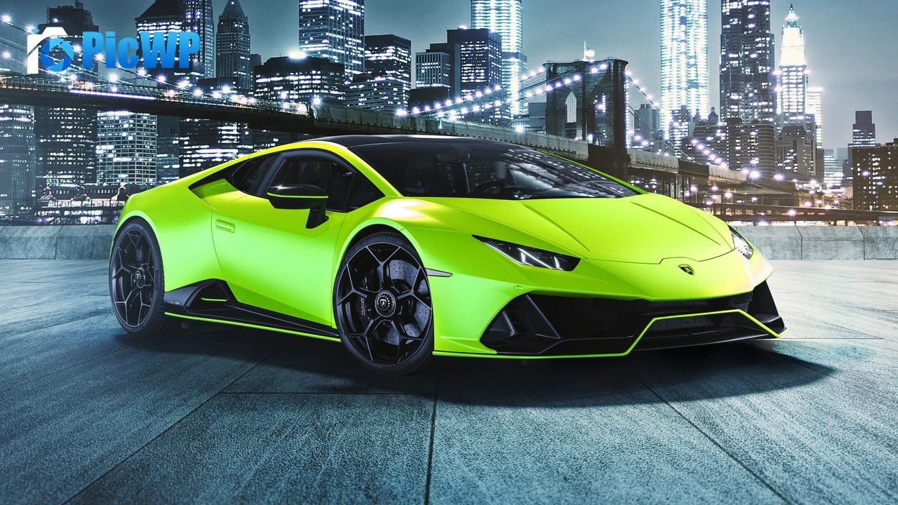 Lamborghini Huracan EVO Fluo Capsule Brooklyn Bridge 4K PC Wallpaper