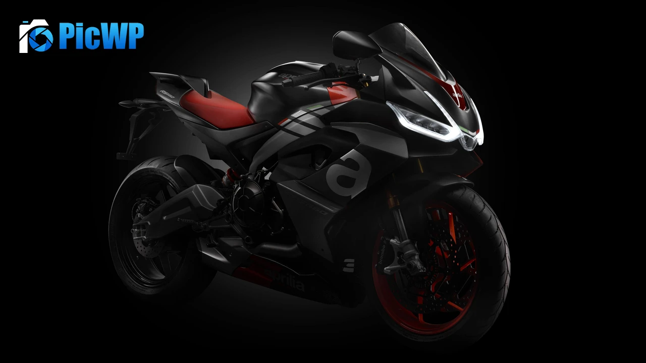 Aprilia RS 660 Black background 4K PC Wallpaper