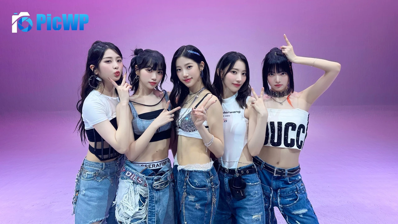 Le Sserafim K-pop singers 4K PC Wallpaper