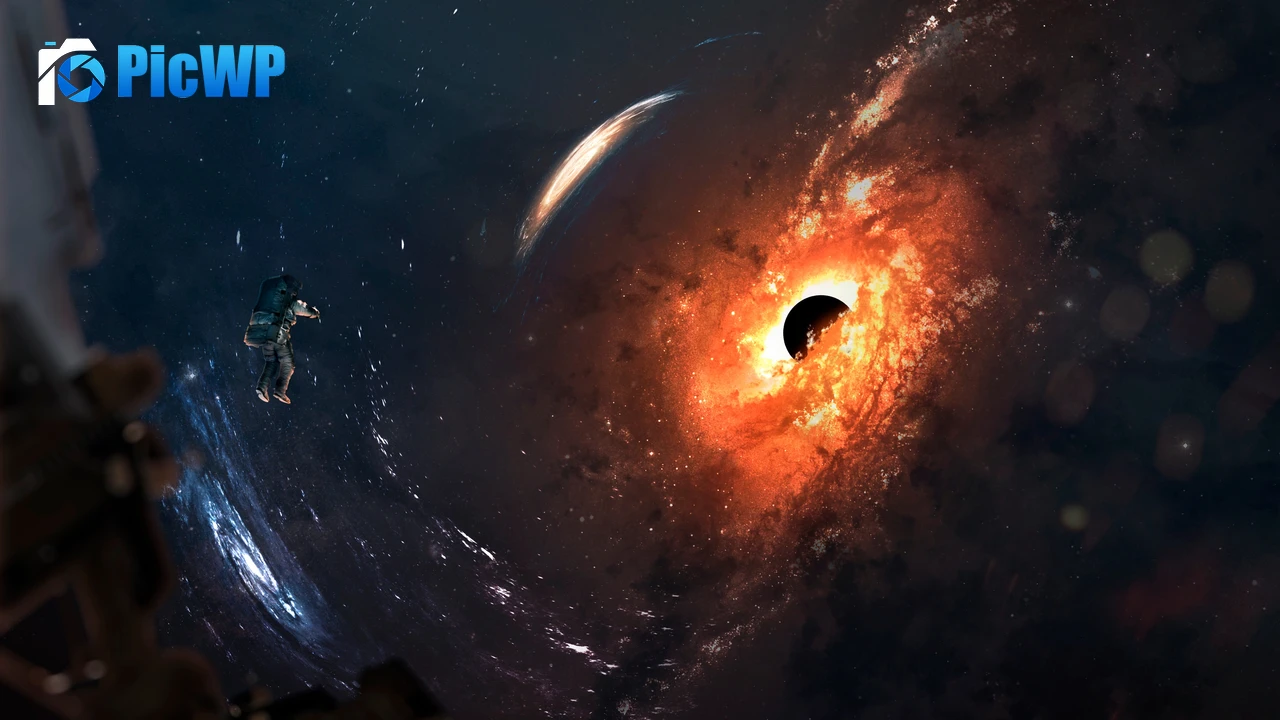 Black hole Astronaut 4K PC Wallpaper