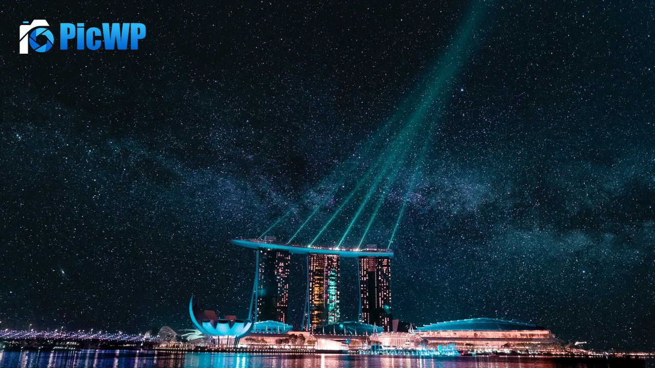 Marina Bay Sands Night City 4K PC Wallpaper