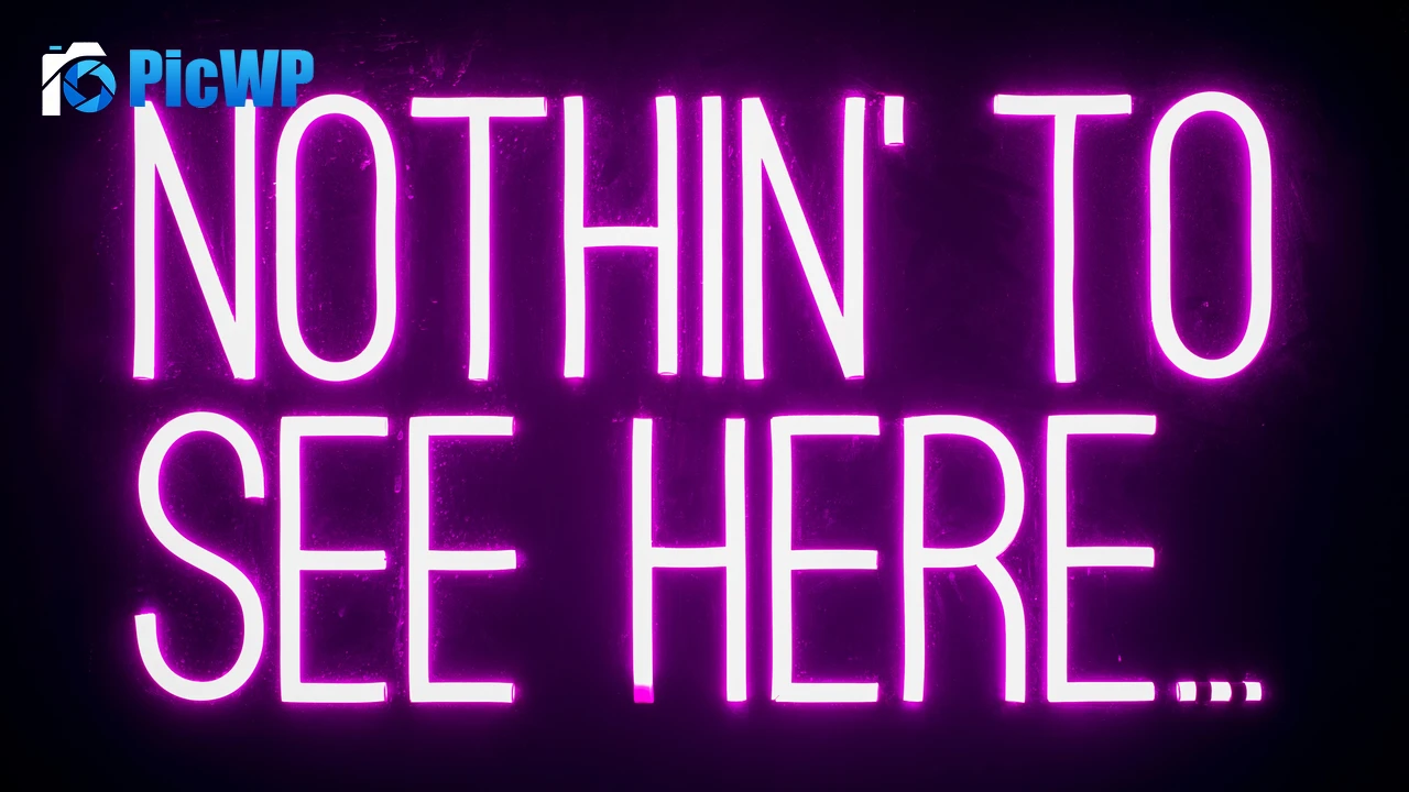 Nothing to See Here Neon sign 4K PC Wallpaper
